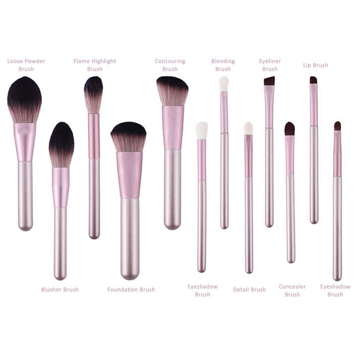 مجموعة فرش مكياج خشبية