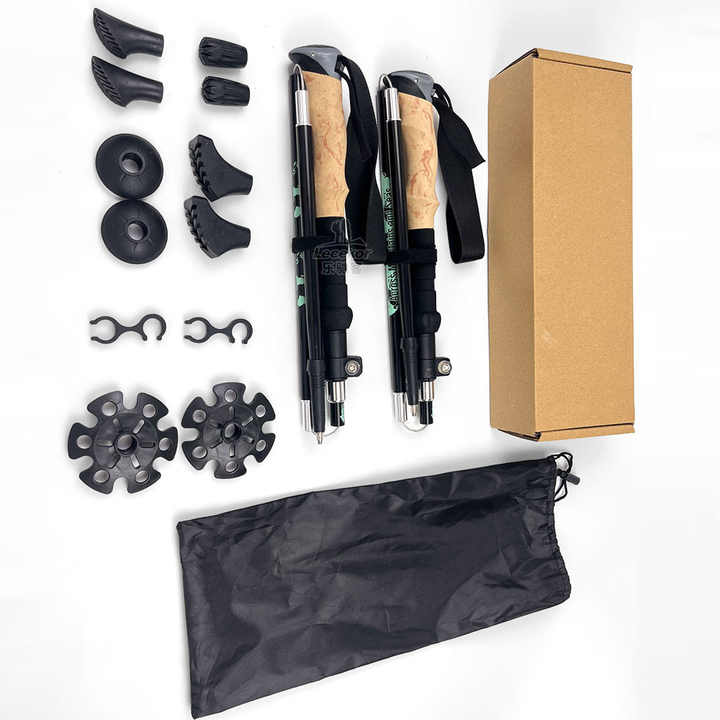 5 Pieces Set of Aluminum Alloy Folding Chopsticks 