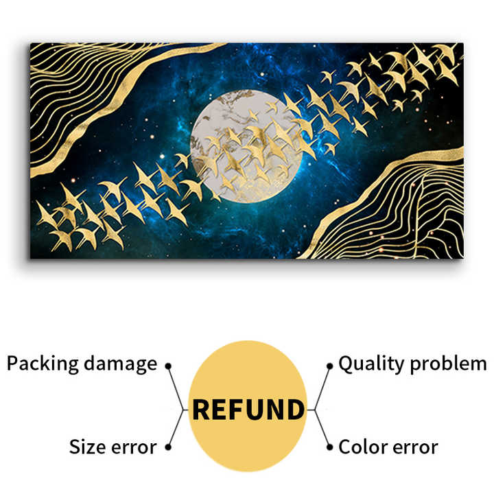 Canvas Paintings Depicting Distant Life Abstract Spray Wall Art Paintings for Living Room Decor 