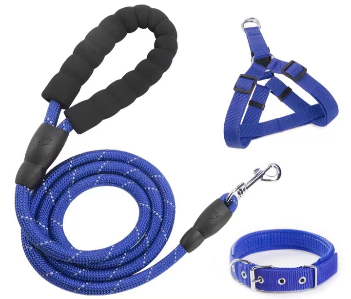 Luxury Pet Dog and Cat Collar Leash Set - Animal Accessories 