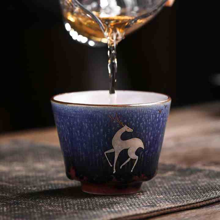 Personal Cup Single Retro TeaCup Gift Box - Japanese Ceramic Cup Set 