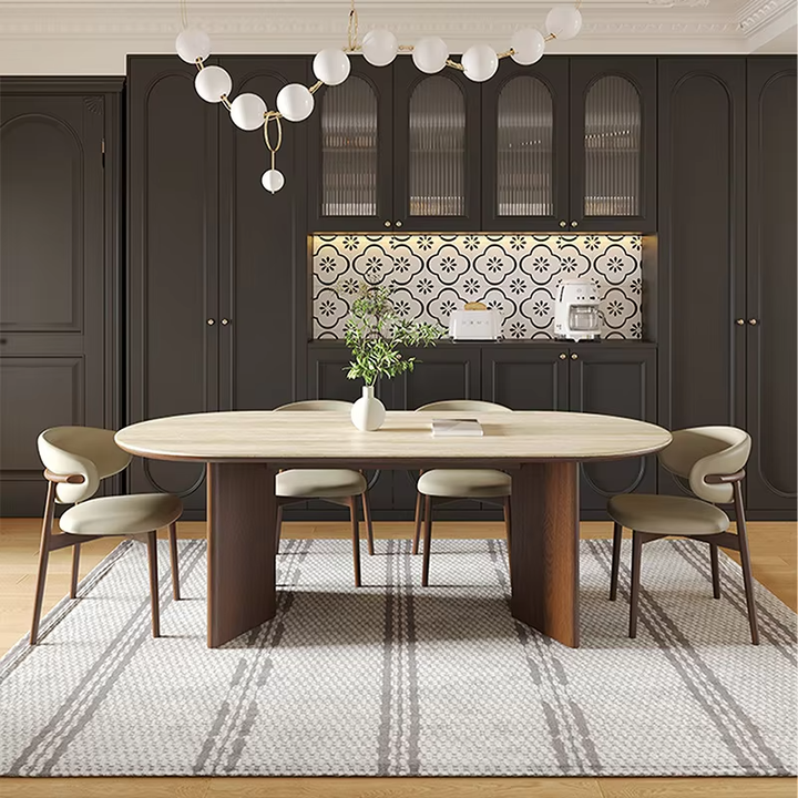 wooden dining table 