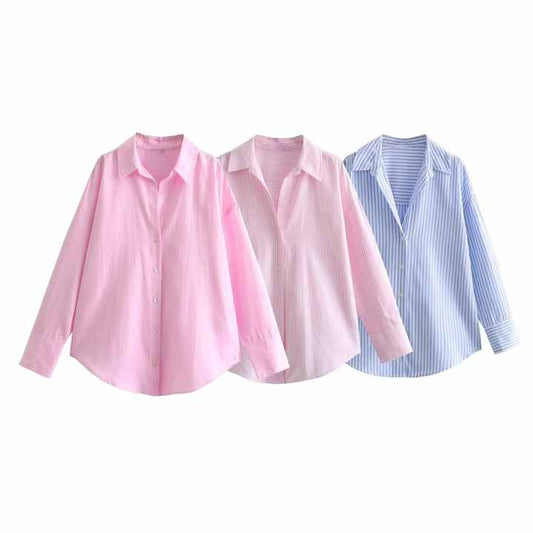 New Fashionable Cotton Oxford Blouses for Autumn
