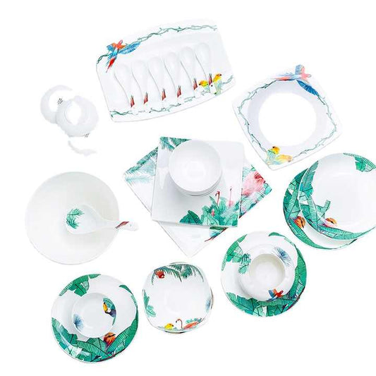 Western Porcelain Dinnerware Set Plates 