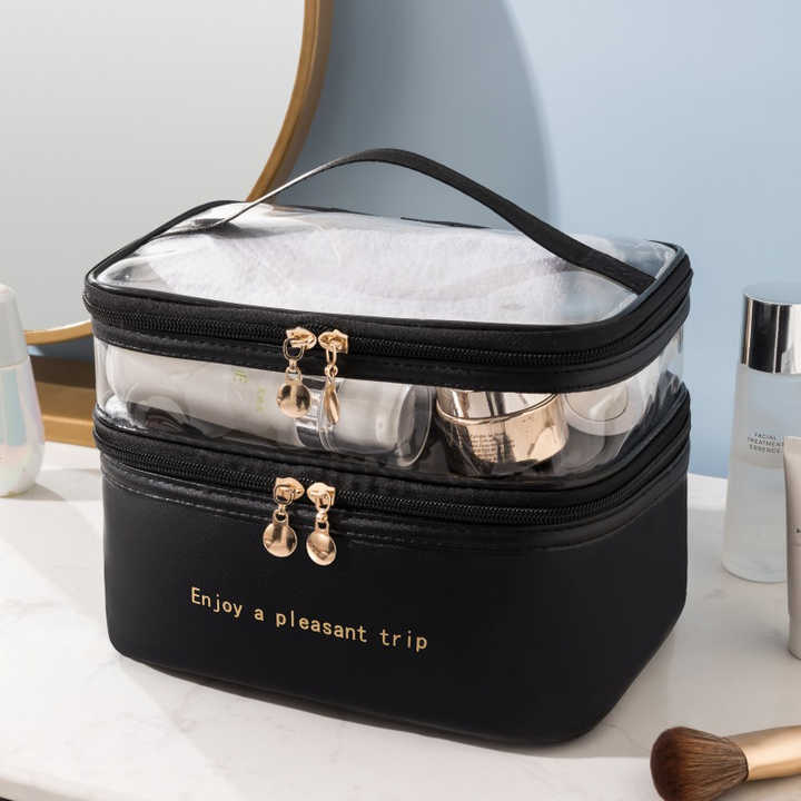Double Layer Transparent Makeup Bag