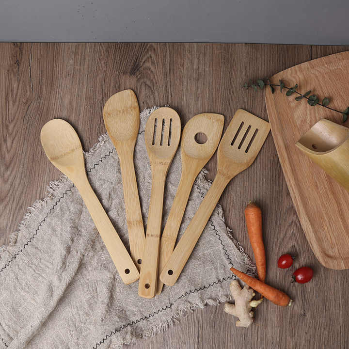 Bamboo Utensil Set Apartment Essentials 