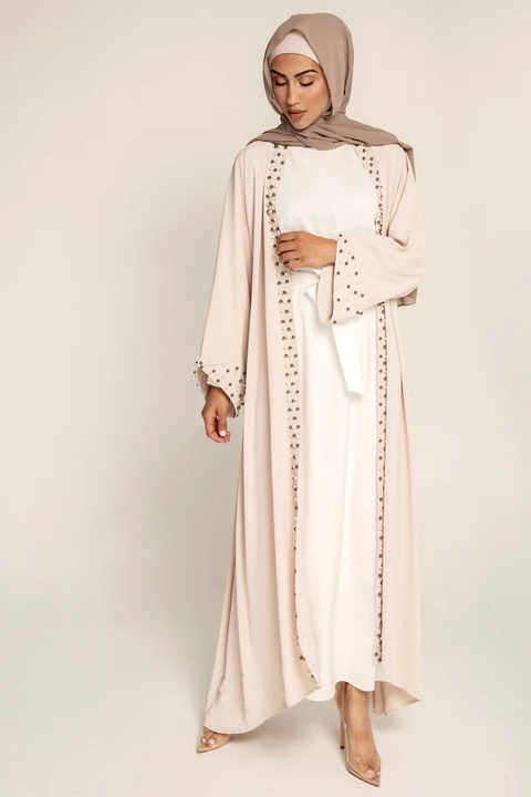 Colorful open abaya 
