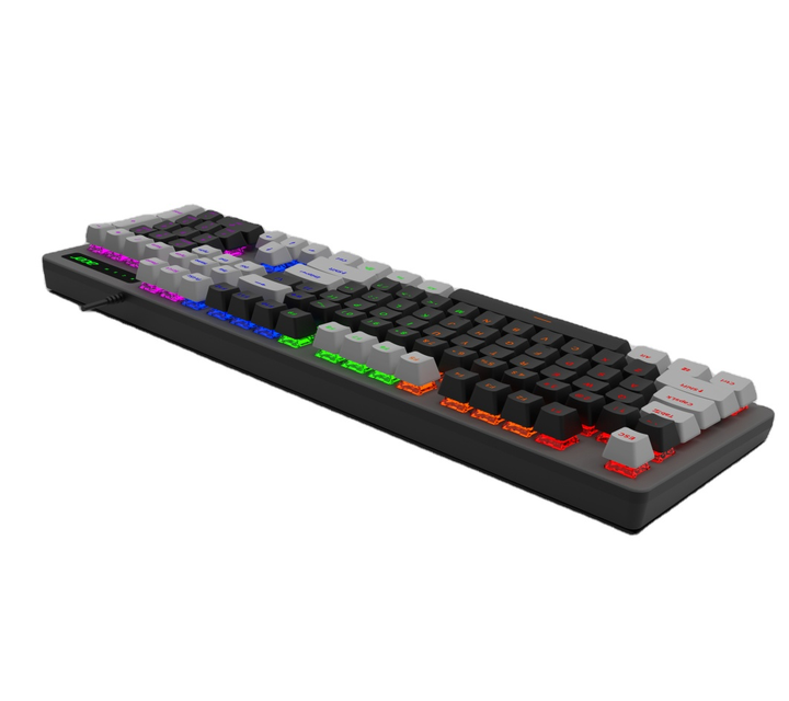 JK104 ABS لوحة مفاتيح سلكية ميكانيكية RGB . JK104 ABS Wired Mechanical Keyboard RGB Backlit