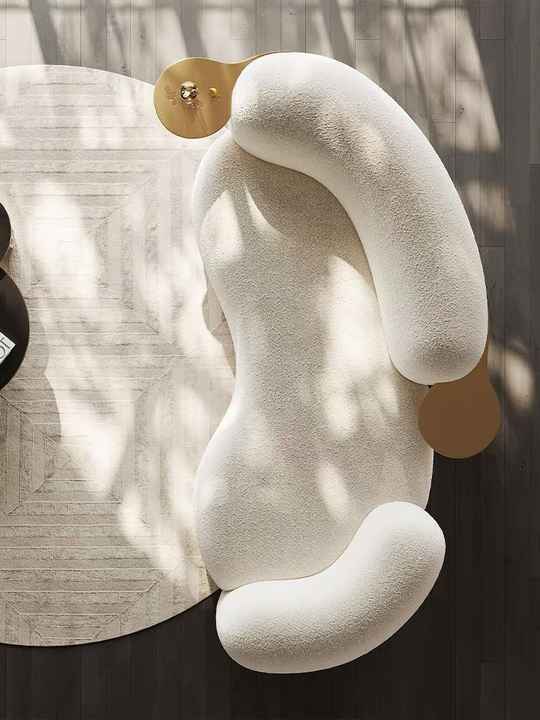 Curved cream in color 