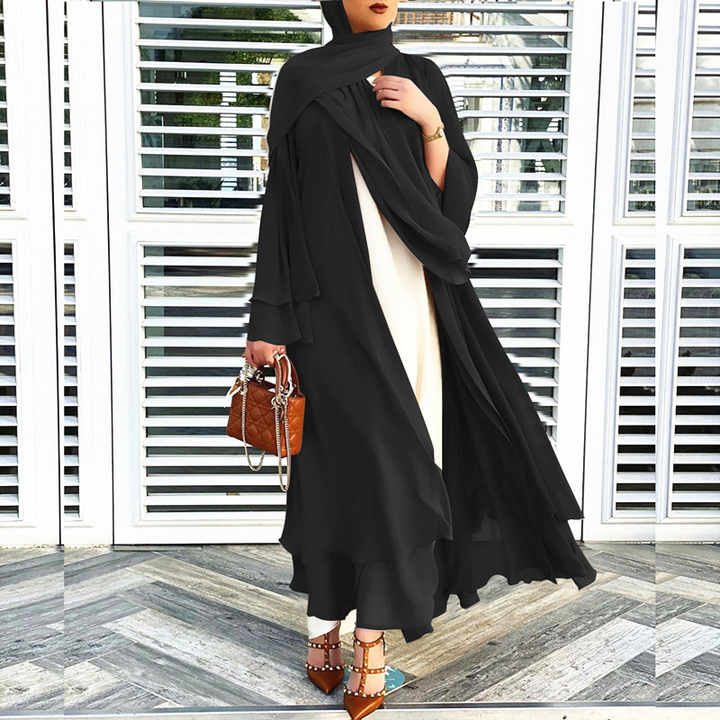 Colorful chiffon abaya 