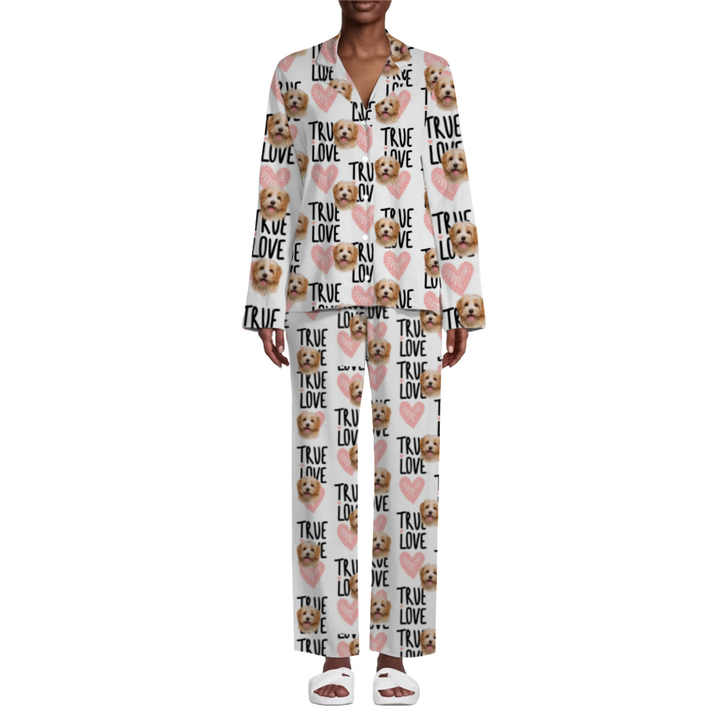 بيجامة للرجال من البوليستر بفتحة رقبة على شكل حرف