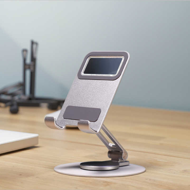 إكسسوارات هاتف محمول للاستخدام المكتبي مع حامل iPad قابل للطي من سبائك الألومنيوم Mobile Phone Accessories for Office Use with Foldable Aluminum Alloy iPad Stand