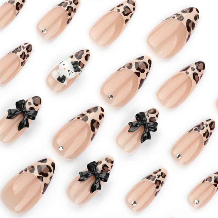 French Leopard Print Nail Set 