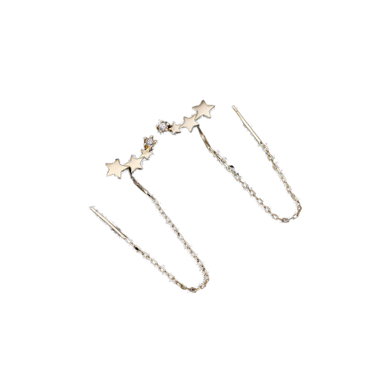 Children's accessories, new elegant silver earrings 
