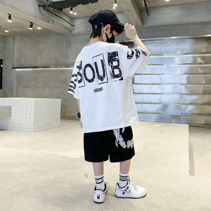 Boys' 2-Piece Short-Sleeved Pants Set 