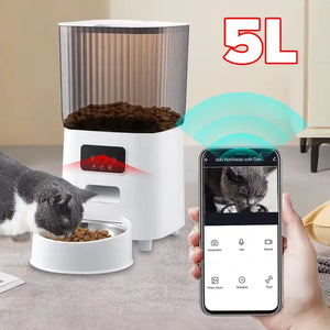 Smart Portable with Camera Remote Control Cat and Dog Feeder - Bowls and Feeders 