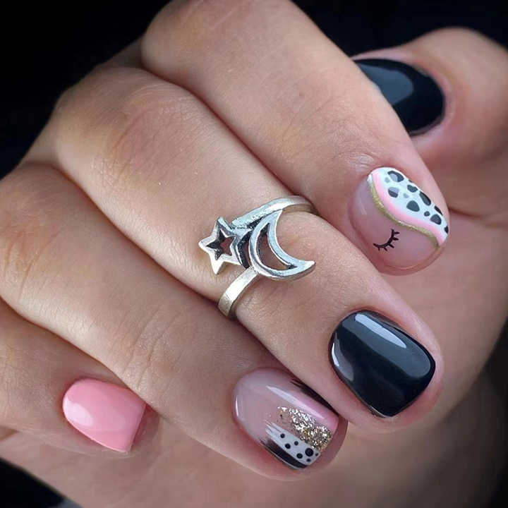 24pcs Luxury Artificial Acrylic Nails High Quality 