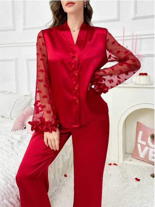 Women's long-sleeved pajamas 