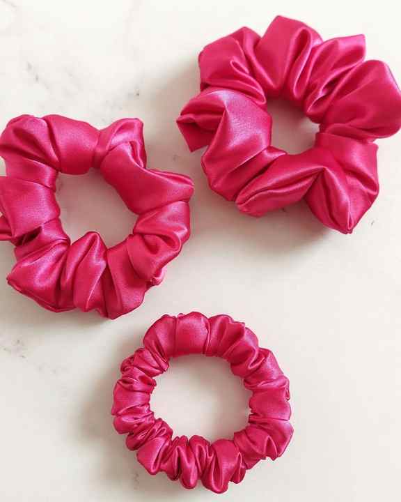 Custom Silky Satin Silk Scrunchies for Hair 