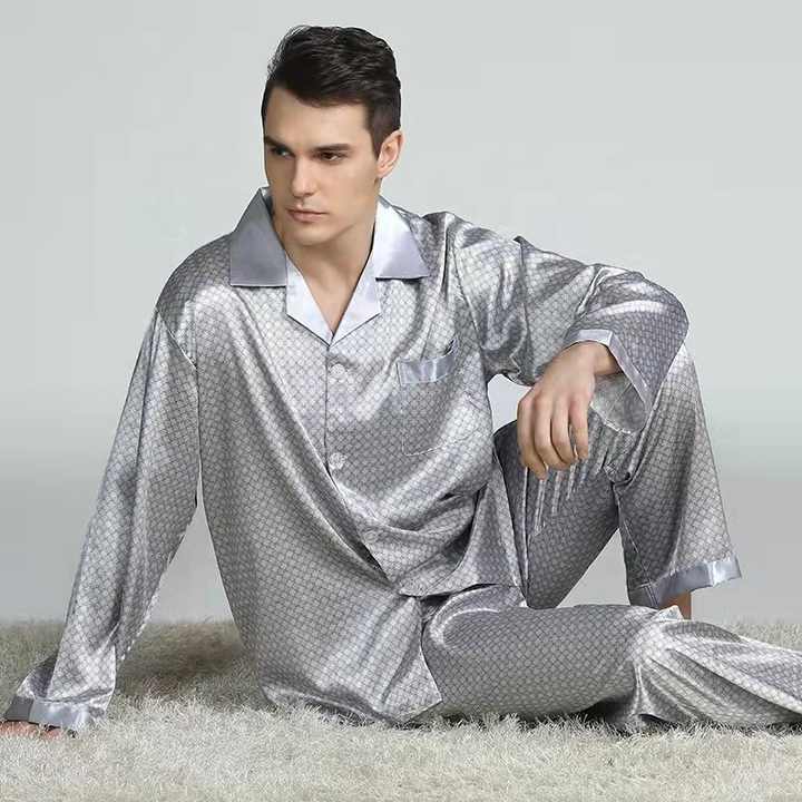 Luxury men's silk pajamas 