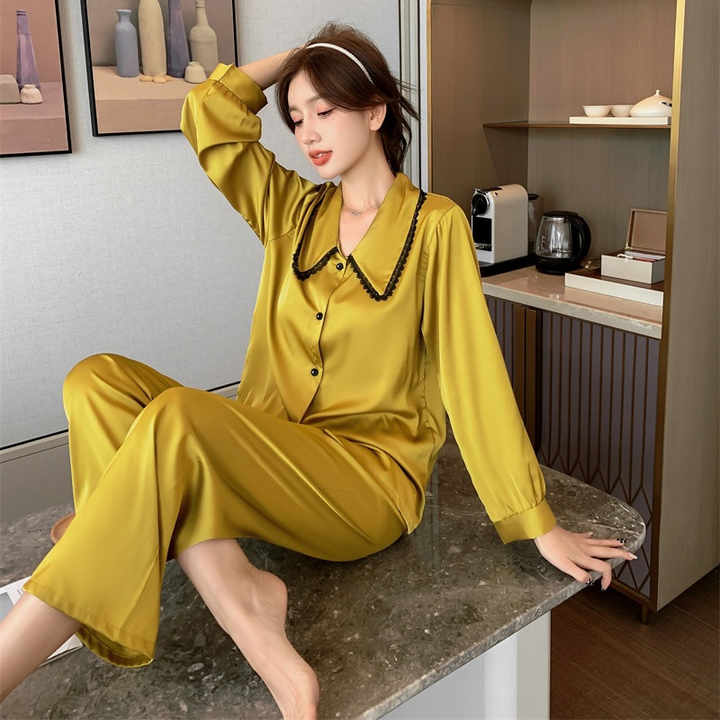 Women's long-sleeved pajamas 