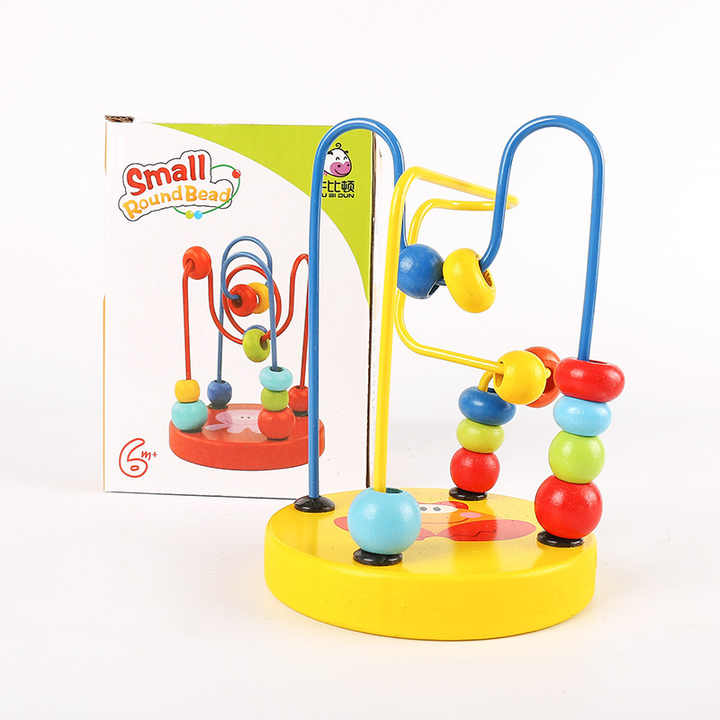 Small Round Beads Wooden Toy Early Education Puzzle Wooden Toys for Kids 