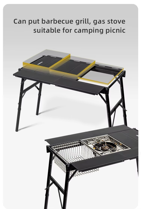 IGT Portable Folding Table with Aluminum Alloy Frame in 