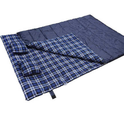 High Quality Outdoor Camping Couples Double Sleeping Bag with 2 Pillows 