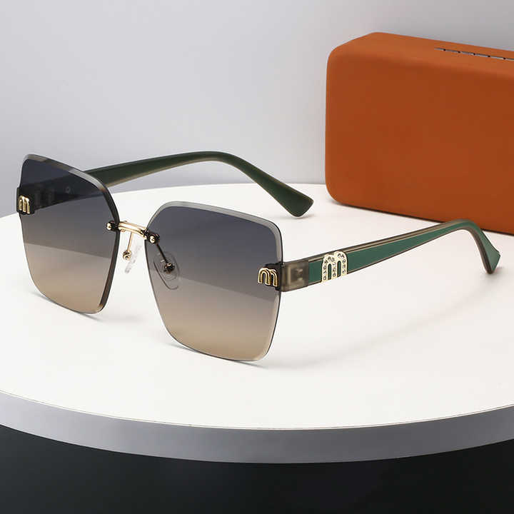 نظارات شمسية نسائية Fashionable rimless women's
