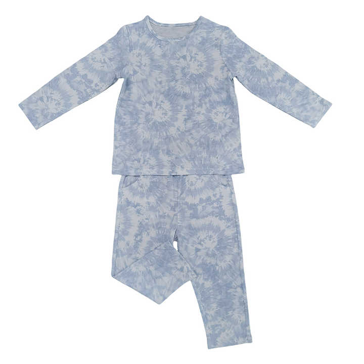 مجموعة ملابس منزلية ناعمة للأطفال الصغار صيفية مخصصة مع صبغة ربطة عنق اصطناعية مطبوعة للفتياتCustom Summer Toddler Soft Homewear Set with Faux Tie Dye Print for Girls