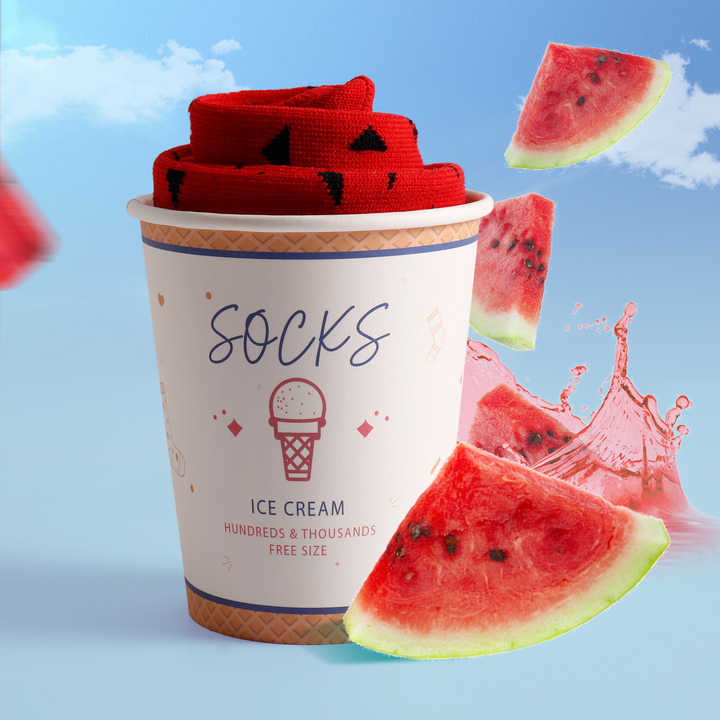 New Design Watermelon Fruit Socks 