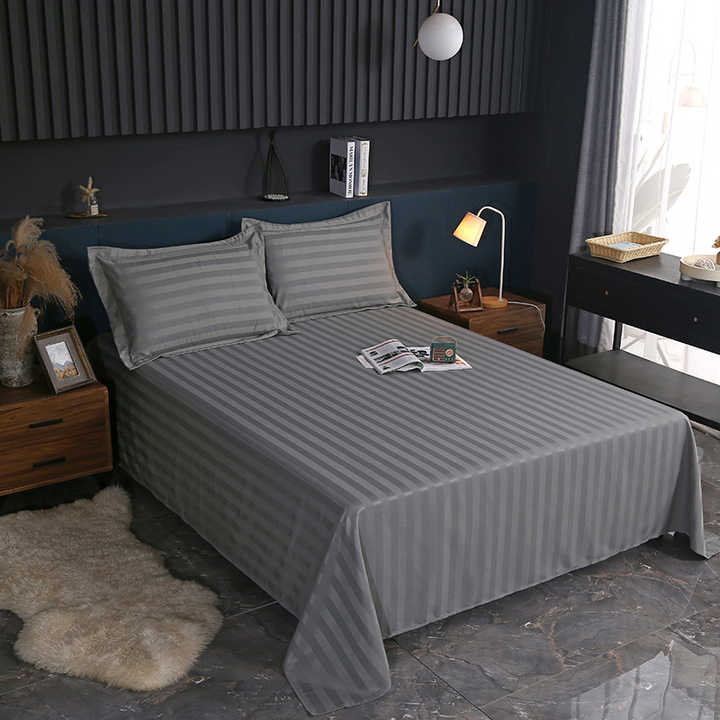 Luxury modern hotel striped bed sheet set available in 