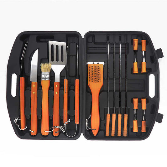 Professional Stainless Steel Grill Set, 17 Piece Professional Stainless Steel BBQ Grill Set for Outdoor Barbecue and Grilling, Stainless Steel Grill Set, Outdoor BBQ Supplies, 17 Piece Set, Stainless Steel Grill Set, Stainless Steel BBQ Grill Set 