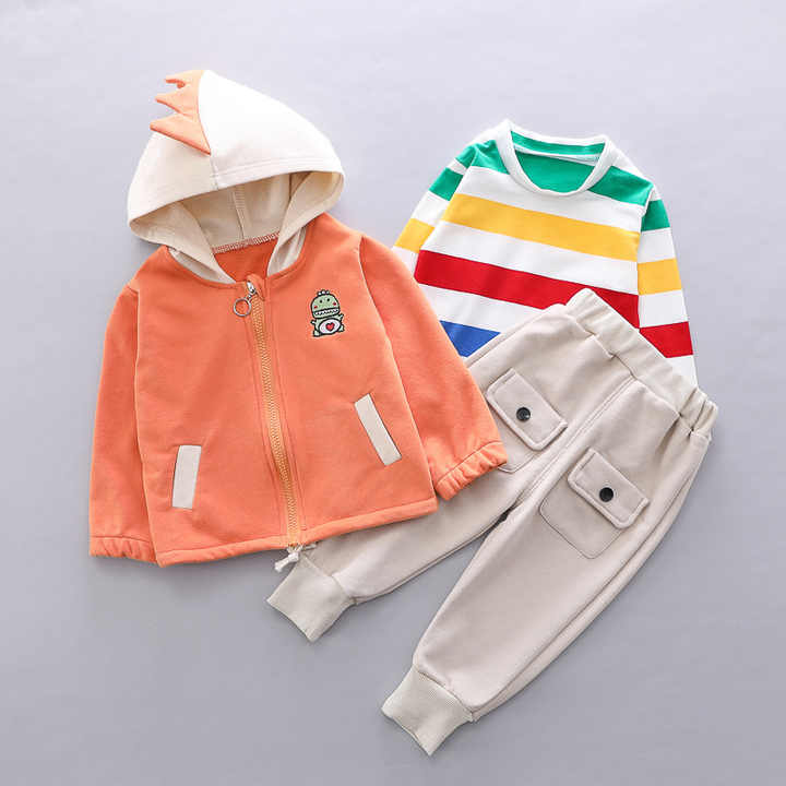 بنطلون اولاد مجموعه ملابس من ثلاث قطع