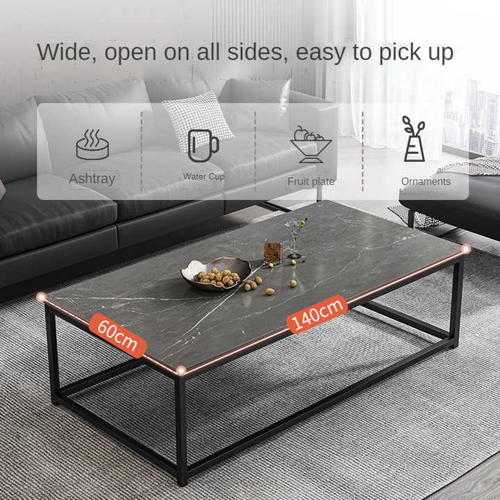 Coffee table for living room simple modern rock board small table 