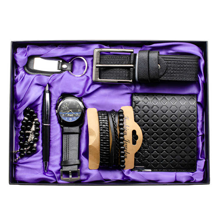 Watch Wallet Belt Bracelet Keychain Box Rosary for Men 