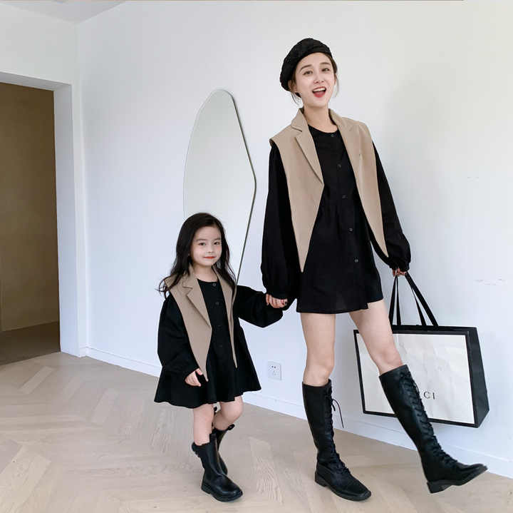 Family Matching Autumn Clothes, Family Matching Autumn Clothes for Baby Girls Korean Style Formal Blouse 