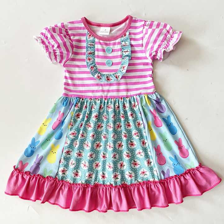 RTS Spring Summer Baby Girls Dress-فستان بناتي ربيعي