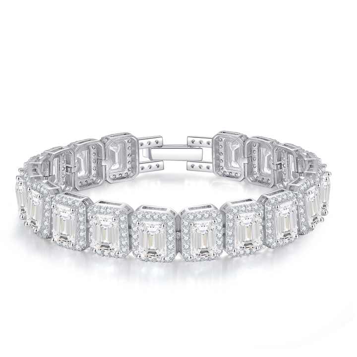 Classic Square Tennis Chain Bracelet for Women