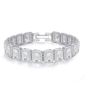Classic Square Tennis Chain Bracelet for Women