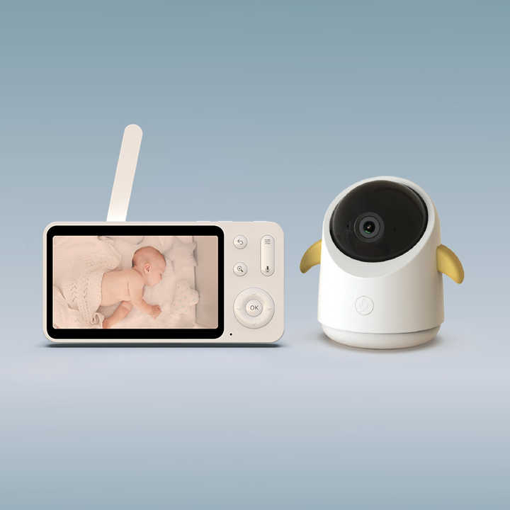 Wireless WiFi Baby Monitor with Two-Way Audio, Night Vision, Built-in Cry Feeding Reminder, Convenient and Powerful GHz 