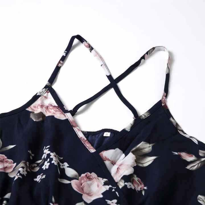 Mother and Daughter V-Neck Jumpsuit, V-Neck Jumpsuit, Mother and Kids Jumpsuit 