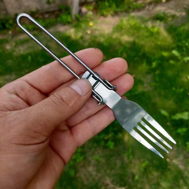 Picnic Camping Spoons and Forks Set, EDC, Foldable, Travel, Camping Utensils 