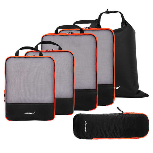 تصميم جديد 6 أو منظم الأمتعة مجموعة إكسسوارات السفر حقيبة ضغط -New Design 6 Piece Luggage Organizer Set Travel Accessories Compression Bag