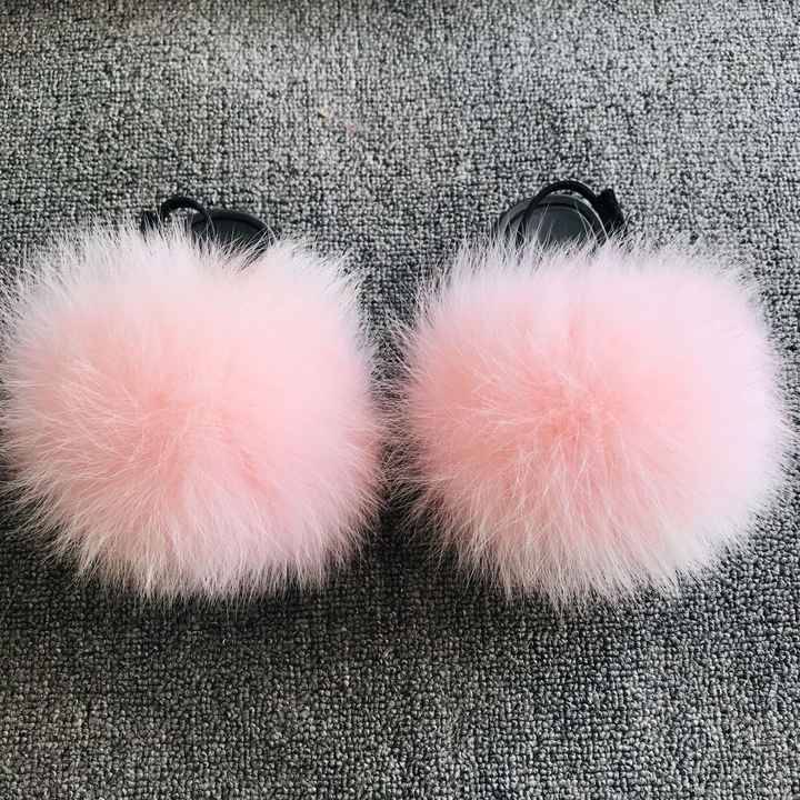 Girls' fur flat shoes 