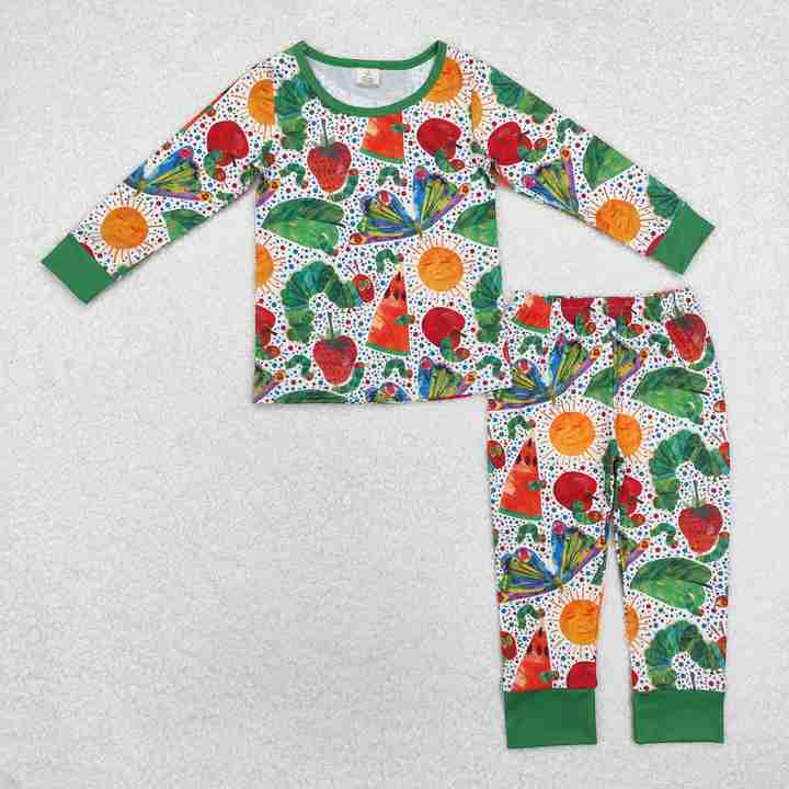 Green long sleeve pajama set 
