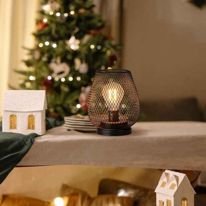 Nordic Artificial Bird Cage Desk Lamp Decorative 