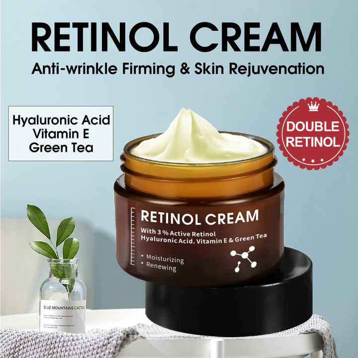 كريم وجه عضوي ، ومضاد للتجاعيد ومبيض - اطقم العنايه -