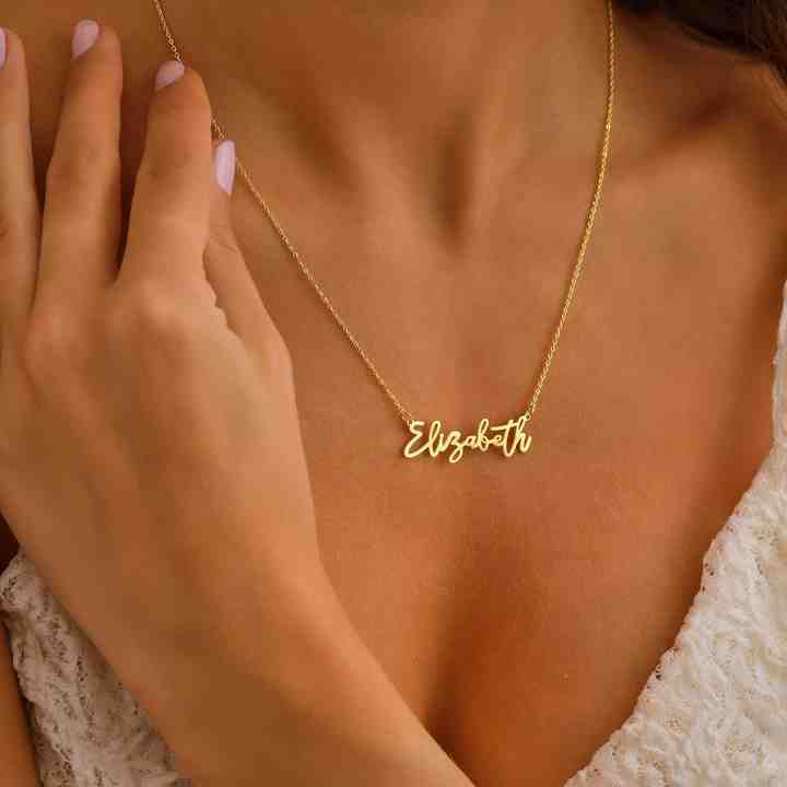 gold steel necklace