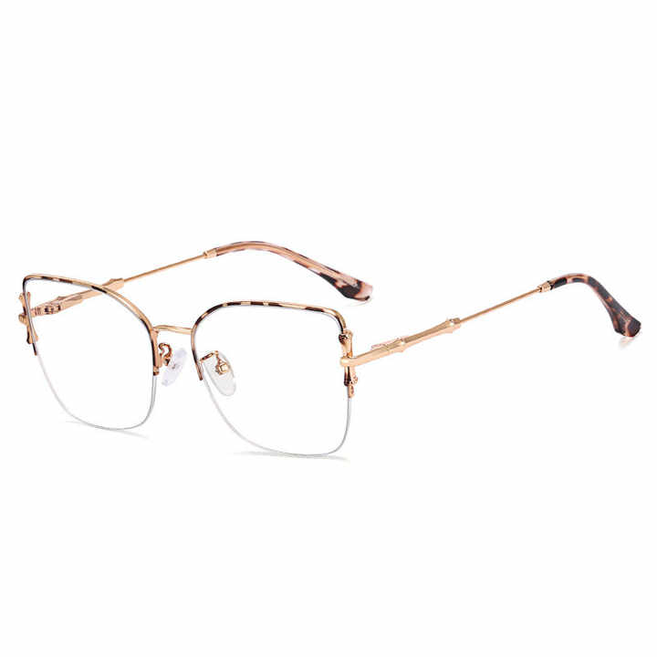 Design Women's Metal Half Frame Net-Women's Eyeglasses Frame 